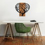 Wallity Brain Tree - Escultura de pared en Nogal y Negro